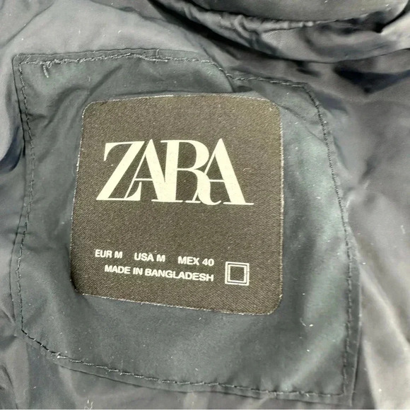 Zara Puffer jacket navy color - Picture 3 of 6